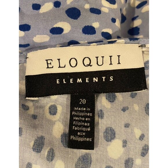 Eloquii Elements Short Sleeve Cutout Midriff Blue Pattern Jumpsuit Size 20 - Picture 7 of 9